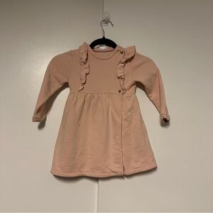 Chloé pink knit snap button ruffle girls Dress Size 3